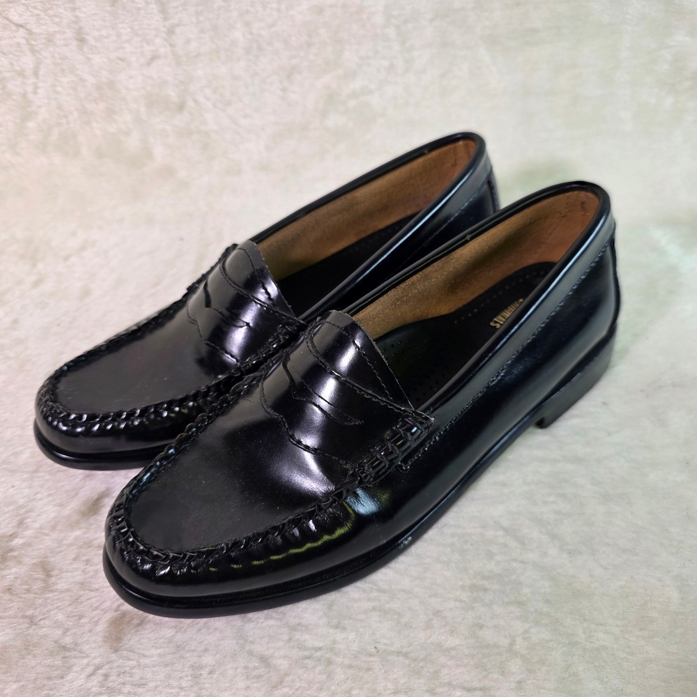 G.H. Bass Weejuns Whitney Penny Loafers Black Leather Women 6.5 M Excellent